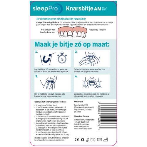 Sleep pro knarsbitje self-fit anti microbieel