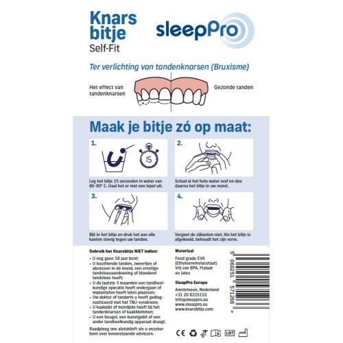 Vernederen baas Daarom Sleep Pro Knarsbitje Self-Fit - Gebitsbeschermers .nl