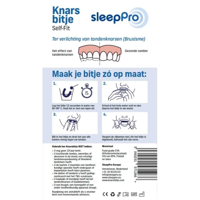 esthetisch Overvloedig investering Sleep Pro Knarsbitje Self-Fit - Gebitsbeschermers .nl