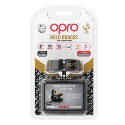 OPRO Gebitsbeschermer Voor Beugel Self-Fit Gold-Edition V2 ZwartGoud 2