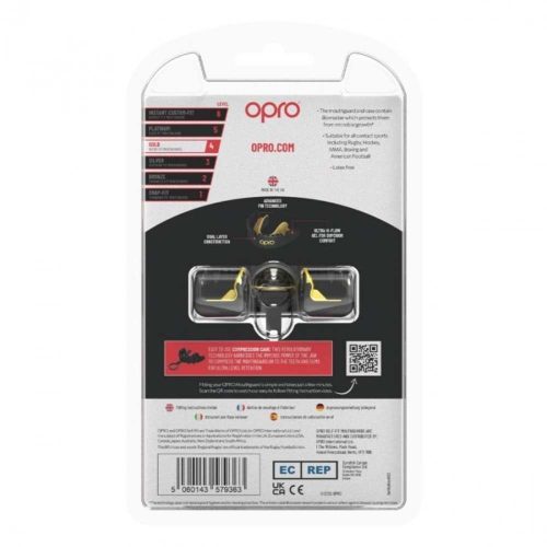 Opro Gebitsbeschermer Gold Braces Zwart/Goud