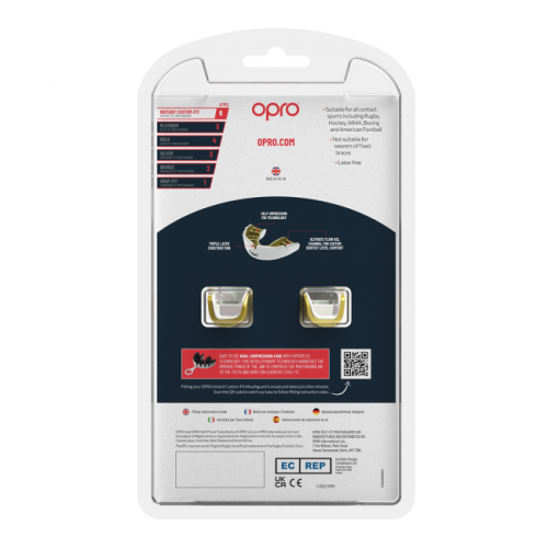 Opro Gebitsbeschermer Instant Custom-Fit V2 Goud/Wit Senior