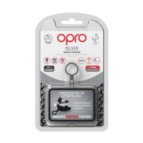 OPRO Gebitsbeschermer Silver V2 Wit/Zwart