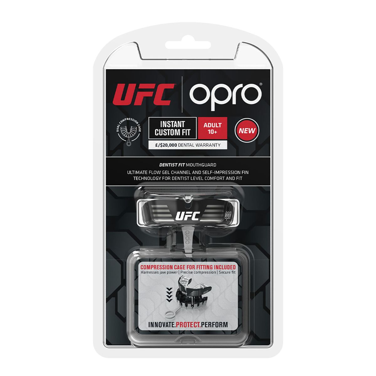 Opro UFC Gebitsbeschermer Dentist Fit Zwart/Zilver